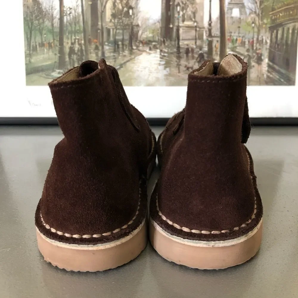 Unit Shoes Brown Suede Booties‎